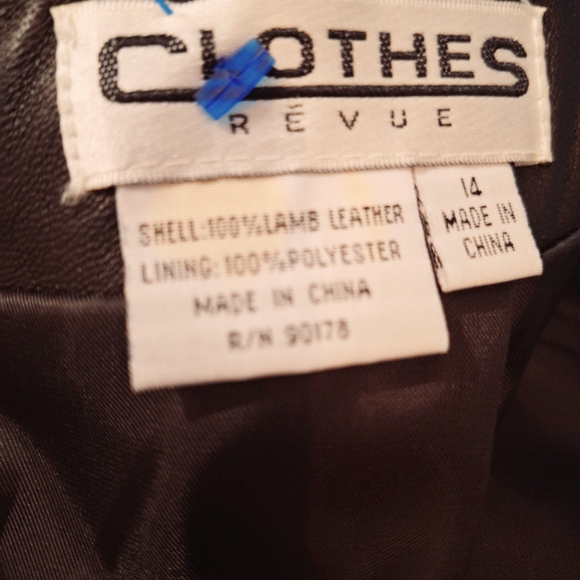 Genuine Leather Skirt Metal Studded Grommet Biker Chick Goth Vintage Fully Lined - Picture 9 of 11